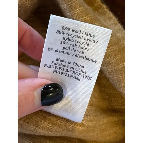 Everlane  Camel Yak And Wool Blend The Cozy Stretch Knit‎ Cropped Tank Size S NWT - Image 9