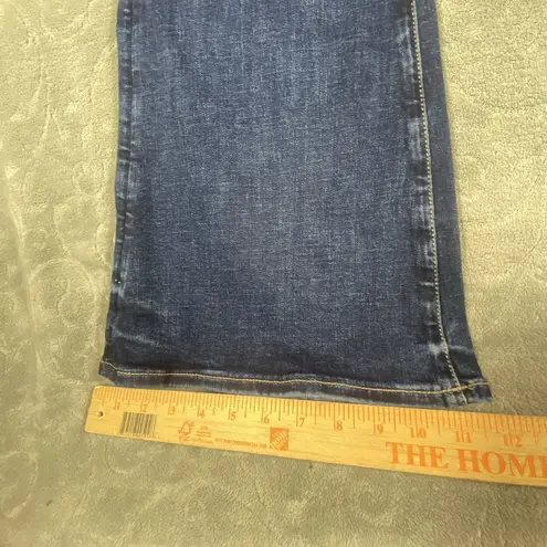 New American Eagle Curvy Super High Rise Flare Jeans Womens 14 Stretch Hippie Blue Size 14P