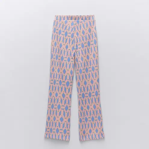 ZARA NEW  full length jacquard pants