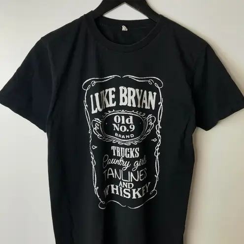 Luke Bryan Old 9 Brand Tanlines Whiskey T Shirt Tour Country Graphic Tee Medium