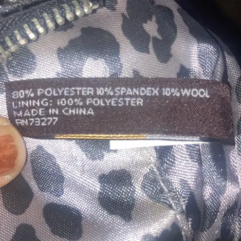 Dana Buchman Small Gray and Black Leopard Print Crossbody Purse