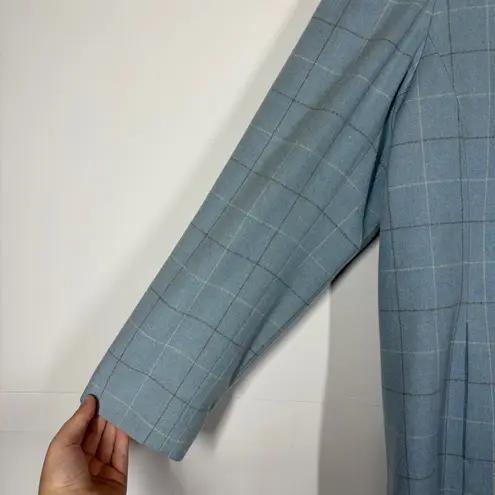 Pendleton VTG 100% Wool Women’s Blue Plaid Blazer Size 18