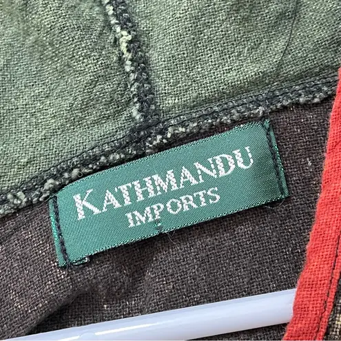 Kathmandu Imports Sweater striped hooded unisex Gray (one size) gorpcore avant