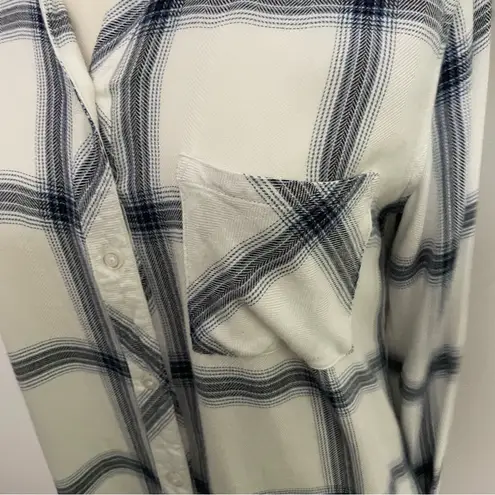 Rails Flannel Shirt Plaid Soft Lightweight Pocket Travel Fall White Blue Black