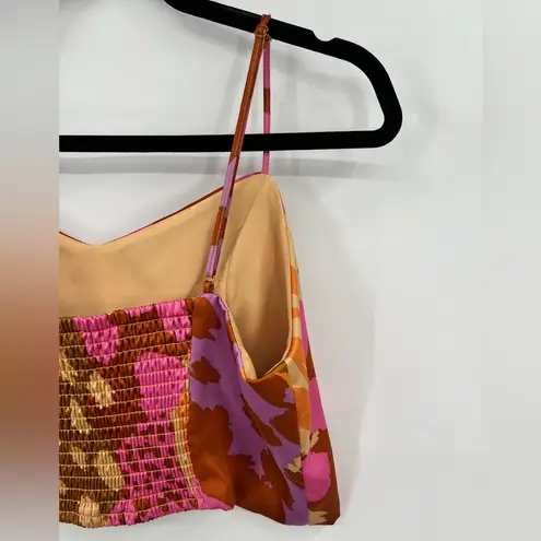 Christian LaCroix Crop Top Colorful Animal Print Art Ruched Back Y2K Size Large