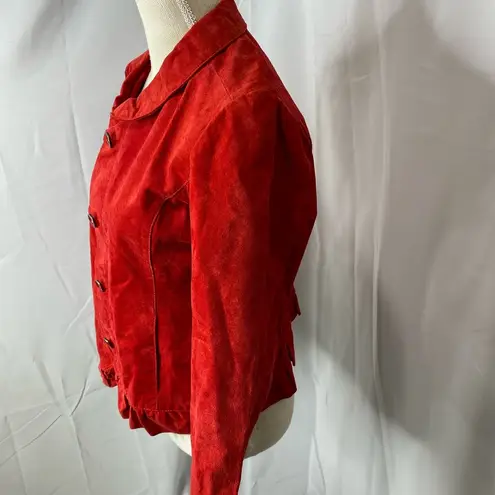 Christopher & Banks Vintage red suede leather jacket large