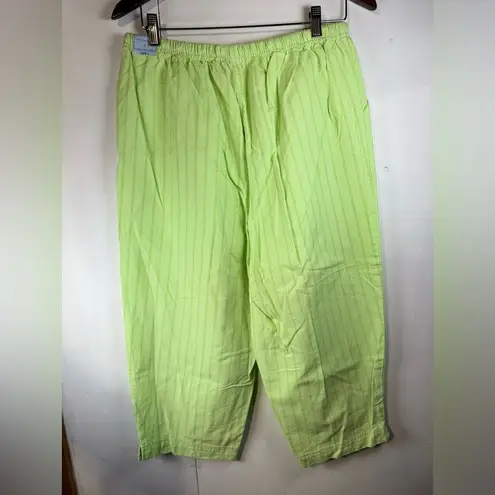 Mountain Lake Women's Capri Size L Color Green 100% Cotton