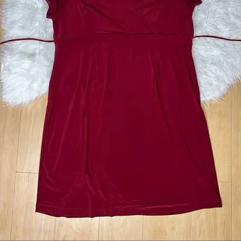 Motherhood Maternity short sleeve casual / party burgundy dress size XL