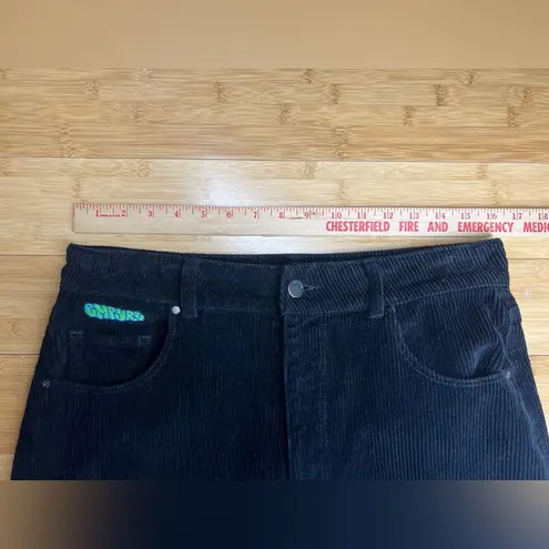 Zumiez Empyre Empyre Pants Tori Black Corduroy High Rise Baggy Skater Y2K Style women Size 10
