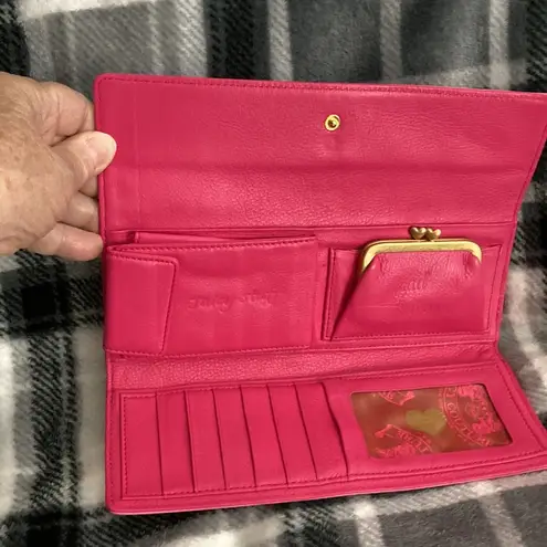 Juicy Couture  Pink Long Wallet 9” Long x 3 1/2” Wide