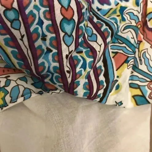 cupio 2pc- Silk Blend Blouse and Maxi Skirt Paisley with Flowers Print