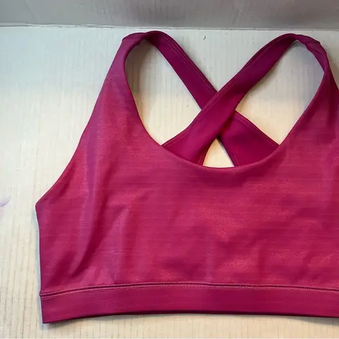 IVL Collective Sports Bra Festival Fuchsia Pink Keyhole Bra Sz 12 (L) NWT Barbie