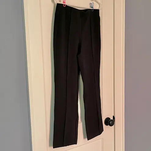 Maeve Anthropologie front seam black cropped straight pull on pants size small