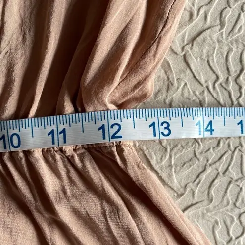 Ale By Alessandra Livia Womens Long Sleeve Romper Tassel V Neck Latte Cream Size