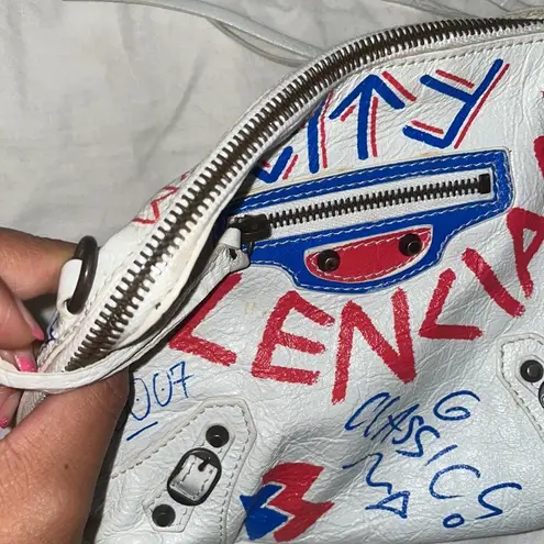 Balenciaga Agneau Classic Graffiti Reported Bag