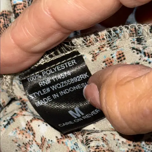 Pleione Floral Print Tunic Blouse Size Medium