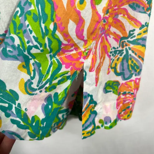 Lilly Pulitzer Amelia Island Tunic in Casa Marina 3/4 Sleeve Tropical Top XS