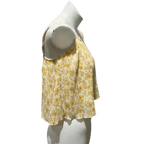 Nectar Clothing Women's Yellow Floral Camisole Tank Top Size M