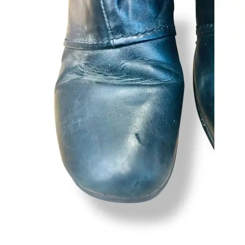 Earth Origins Black Ankle Boots Womens 8.5M Mod Goth Minimalist Classic Booties