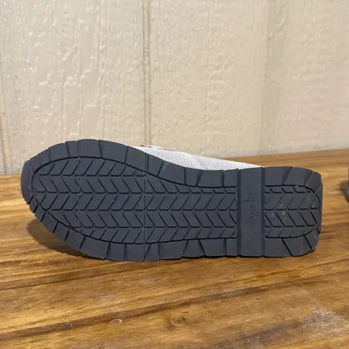 Naked feet Polo Light Gray Suede Perforated Mule Loafer Platform Shoes 8M Size 8