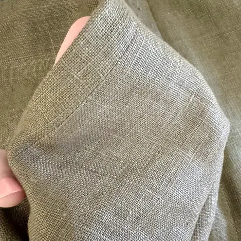 Vintage Robyn Meredith Taupe Tan Rustic Butchers Linen Knit Flutter Skirt, sz. M Brown Size M - Image 14