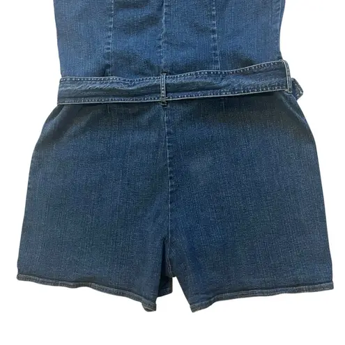 Forenza Vintage 90’s Forenze Halter Neck Denim Shorts Romper, Sz 16