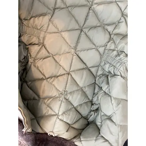 Comfy Down Seattle Quilt MFG Co Puffer Jacket Small Tan Coat 50s Quilted USA