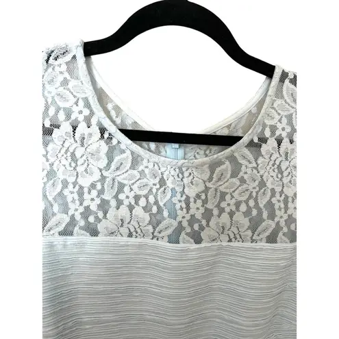 Motherhood Maternity Blue Lace Yoke Fit & Flare Dress Size Large Baby Shower NWT