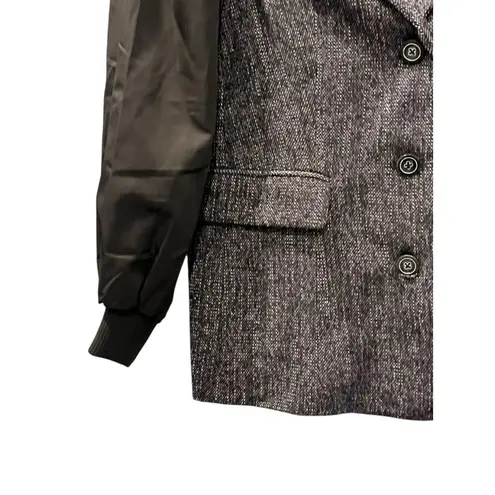 Maeve Anthropologie Mixed Media Relaxed Jacket Blazer Size 2 Women's Black