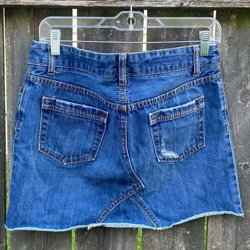 Gap  Y2K Distressed Mini Denim Jean Skirt | 4