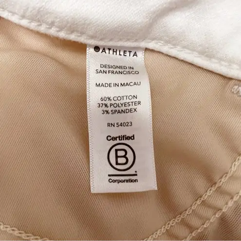 Athleta  Sculptek Skinny Ankle Jeans White 530638-00 Size 2 Petite