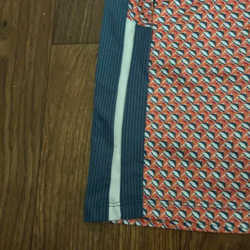 PGA Tour Fish Print Side Block Athletic Golf Skort Skirt Short