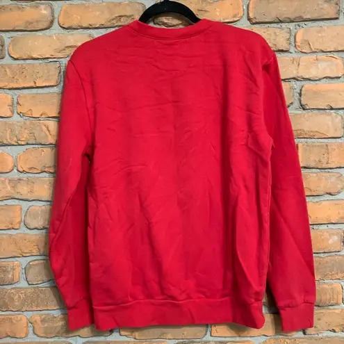 Alternative Apparel Sweatshirt Luce Line Orchard Graphic Pullover Red Women Smal