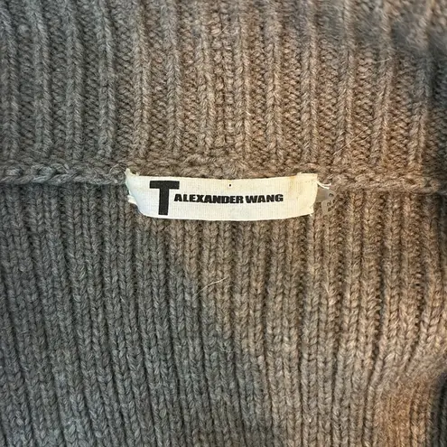 Alexander Wang wool & Alpaca Blend Open Cardigan 2 pockets Light Brown Sz Large Tan - Image 8