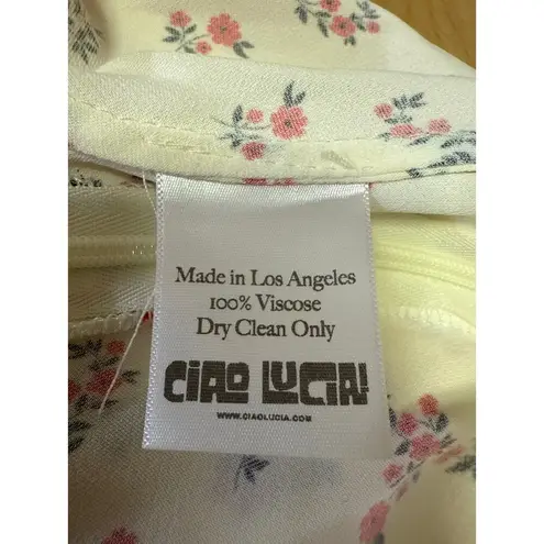 Ciao Lucia Caro in Jardin White Floral Sleeveless Cami Mini Pencil Tank Dress M Size M