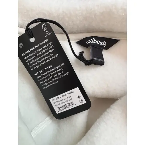 Allbirds NWT Fluff Fleece Pullover Natural White Women’s Size Large