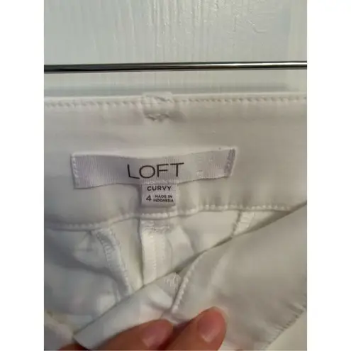 Loft  white pants for curvy girls size 4 the riviera pant