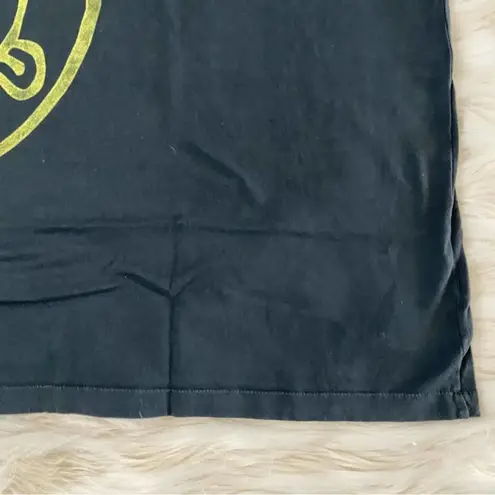 Free People  Daydreamer Vintage Black Yellow Nirvana Smiley Oversized T-Shirt