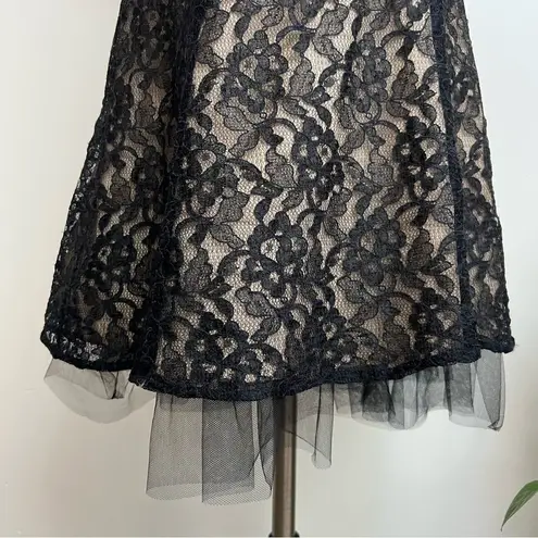 City Triangles Vintage 90s Whimsigoth Black Lace Tea Dress