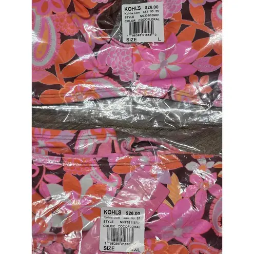 Ninety Nine Degrees Halter Cheeky Hipster Bikini Set Multi Coco Floral L/XXL NEW Pink Size undefined