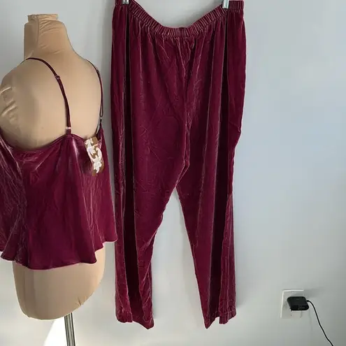 Soft Surroundings Crushed Velvet Cami Lounge/Pajama Set