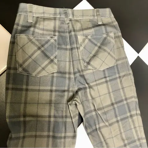 We Wore What Icon Neutral Twill Denim Stretch Jeans Tan Grey Black Preppy Plaid 28