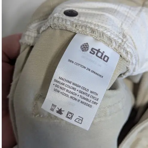 Stio Rivet Cord Slim Fit Corduroy Pants Cream Tan Womens 6 Gorpcore Casual Gorp