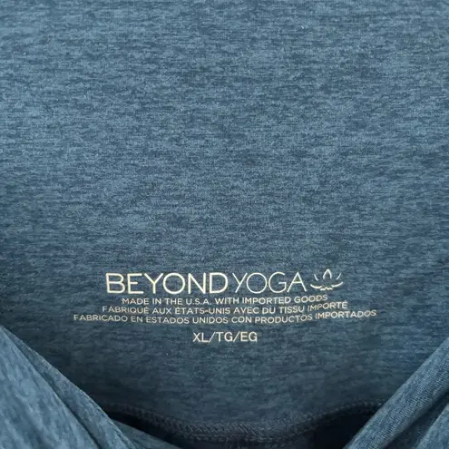 Beyond Yoga Blue Spacedye At Your Leisure Crop Leggings Crossover Waist, XL