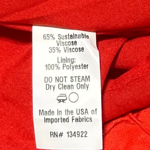 Emerson Fry Grenadine Amy Sundress Size M NWT Red Midi Dress Viscose Slit USA Size M