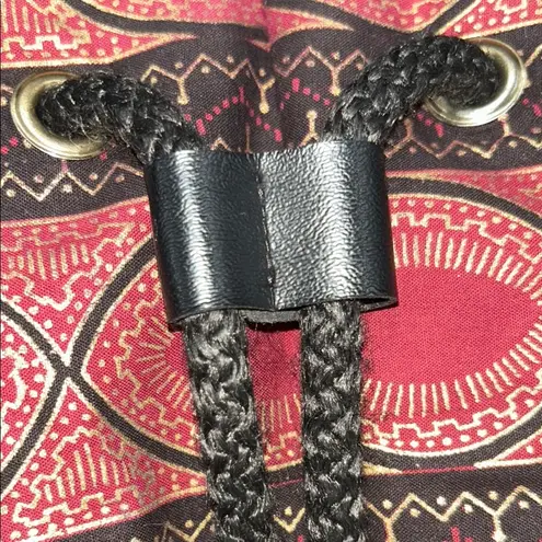 Gold, Maroon and Black Backpack with Modern Flair Pink