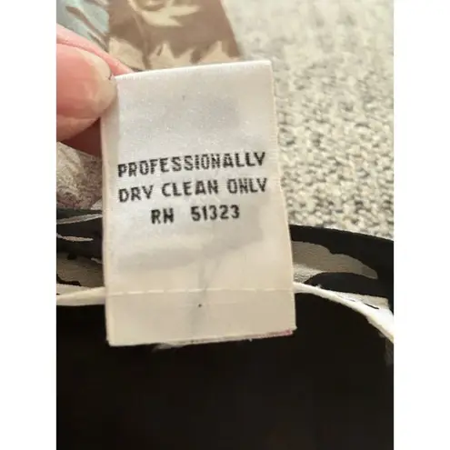 Josephine Chaus Collection Black & Taupe Floral Midi Skirt – Size 8