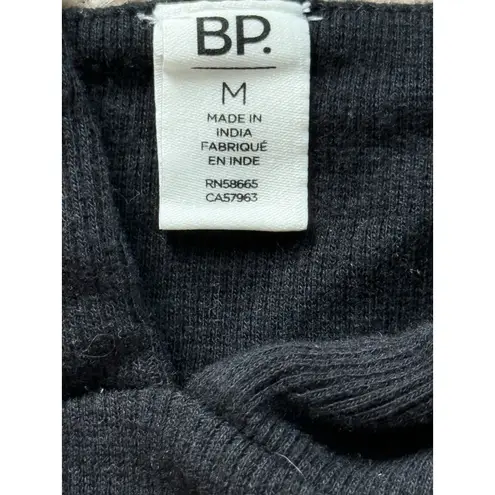 BP NWT  Nordstrom Sleeveless Crop Tank Black Medium Organic Cotton Stretch‎