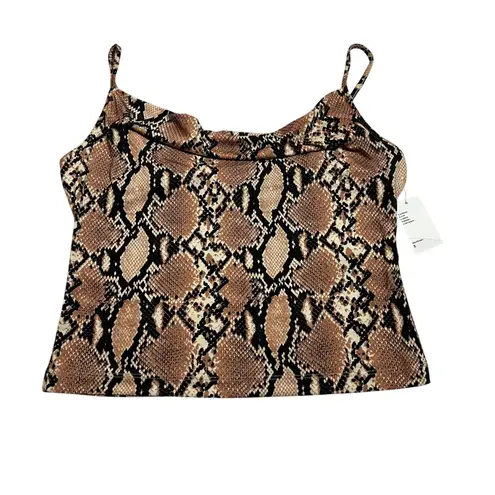 Urban Outfitters NEW  Cowl Neck Snakeskin Cami Tank Top Size S Y2K 90s Going Out