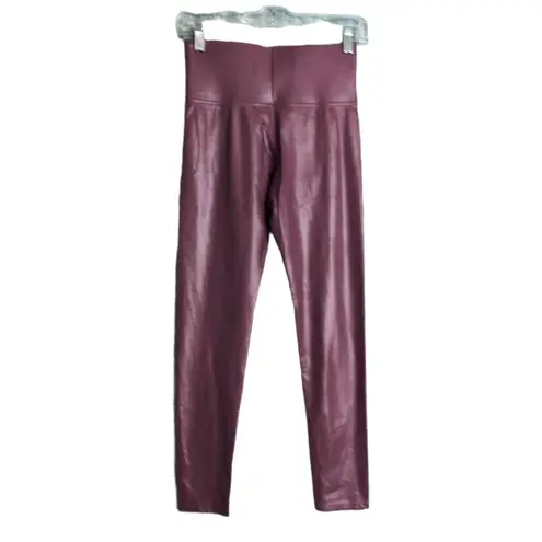 CARBON38 Mauve High Waisted Shiny Sleek Liquid Leggings S Pink